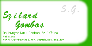 szilard gombos business card
